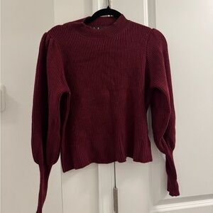 Lulu’s Burgundy Ribbed Sweater Large
